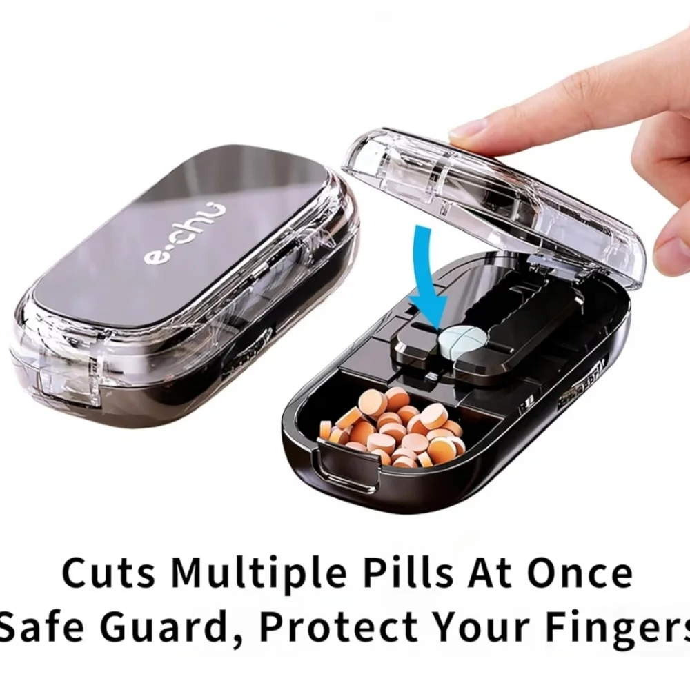 Black Pill Cutter Splitter and Case